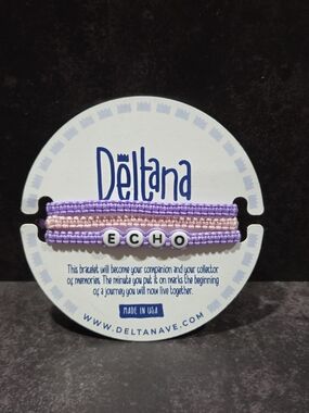 🚨5/$25 Delta ECHO Beaded Macrame Bracelets (3) - Lavender & Light Pink